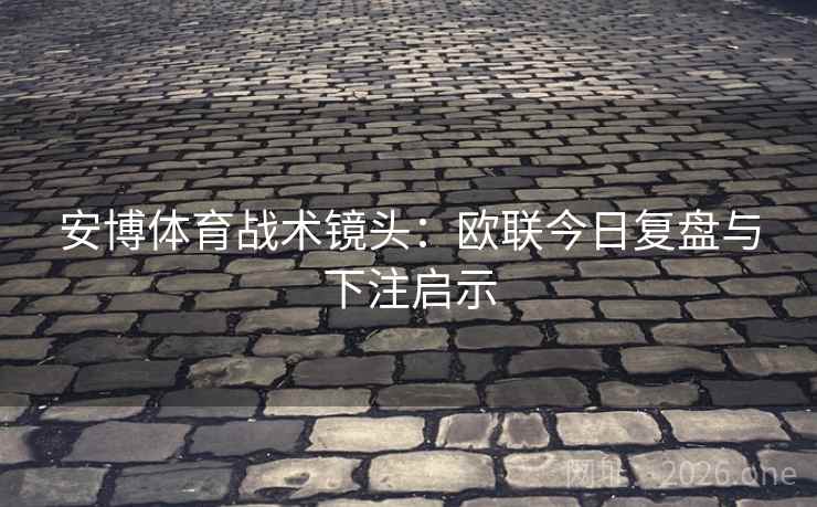 安博体育战术镜头：欧联今日复盘与下注启示  第1张