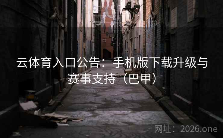云体育入口公告：手机版下载升级与赛事支持（巴甲）  第2张