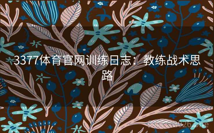3377体育官网训练日志：教练战术思路  第1张